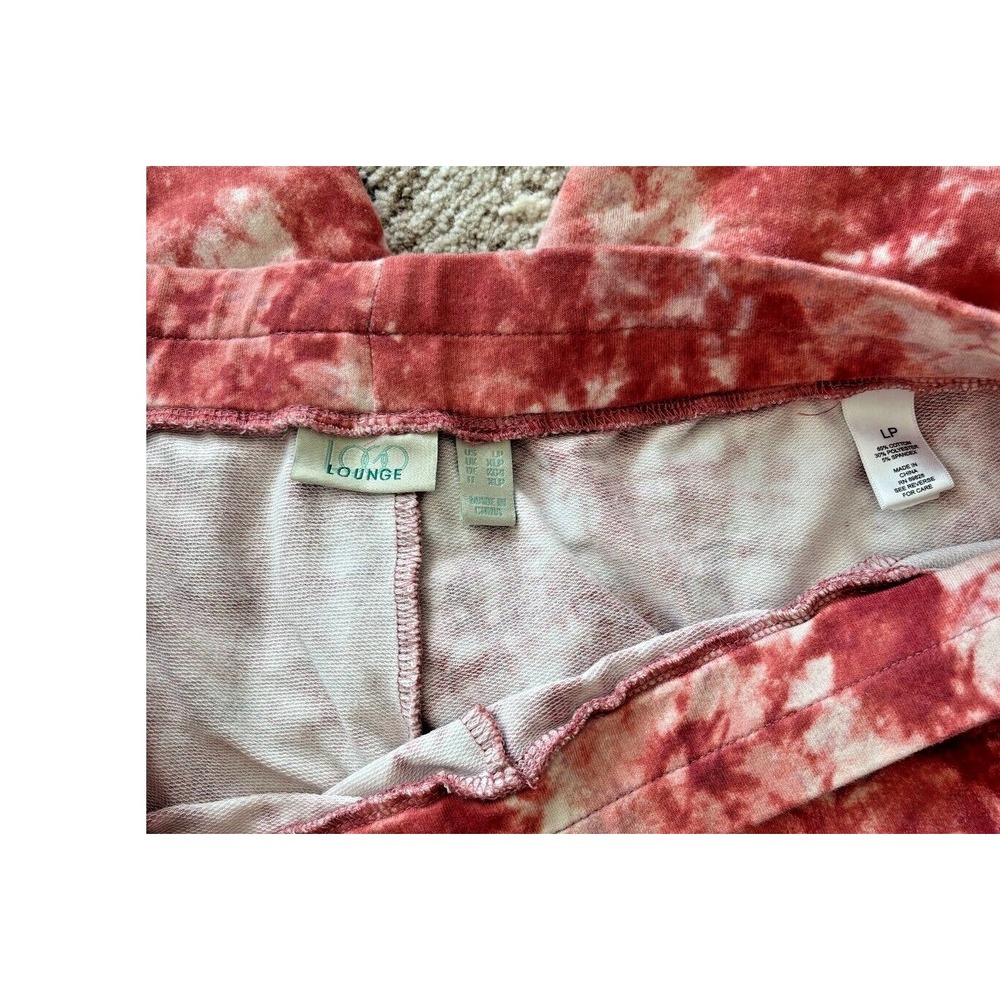 LOGO by‎ Lori Goldstein Pants Womens PL Orange Tie Dye Pull On Travel Comfort - Picture 7 of 10
